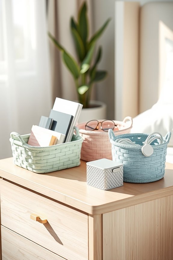 color coded bedside organization system