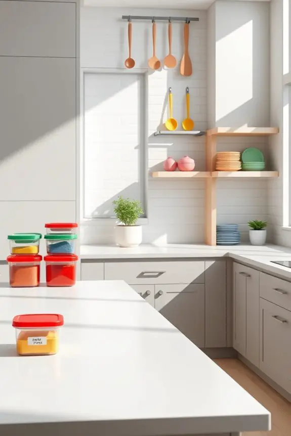 color coded kitchen organization