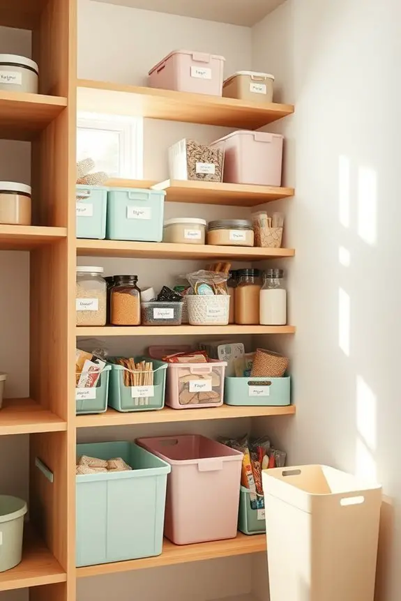 color coded pantry organization system