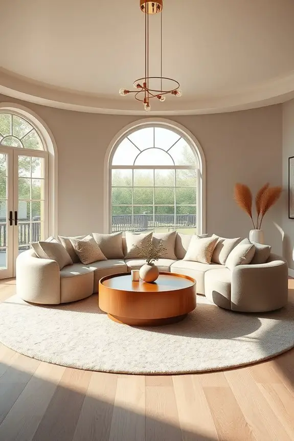 color psychology for curved rooms