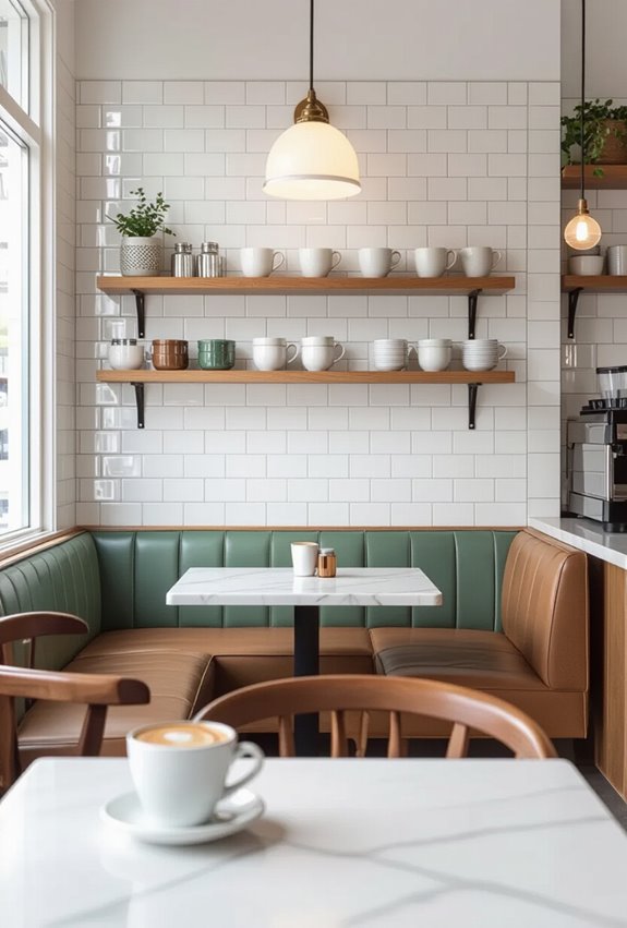 colored grouted classic subway tiles