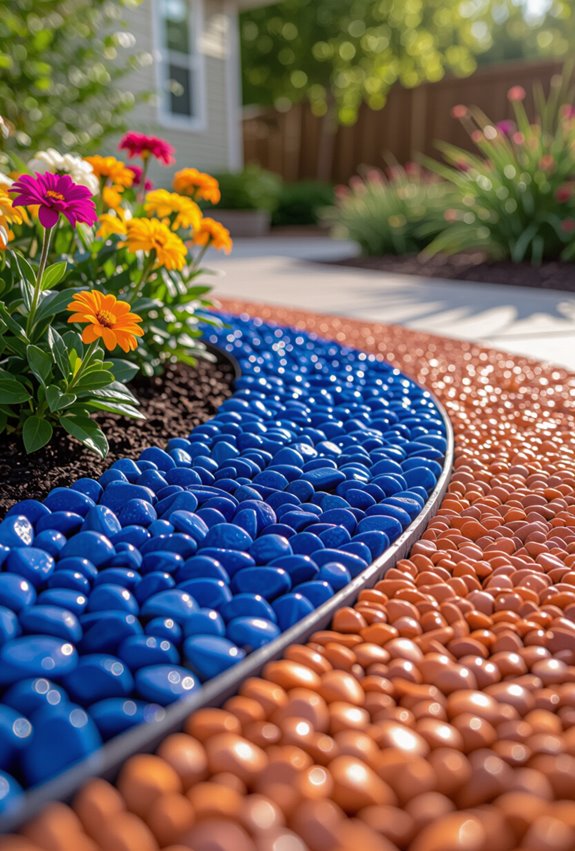 colored mulch enhances landscapes