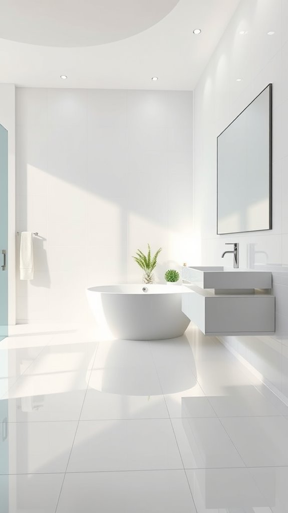 colorful accents enhance minimalism