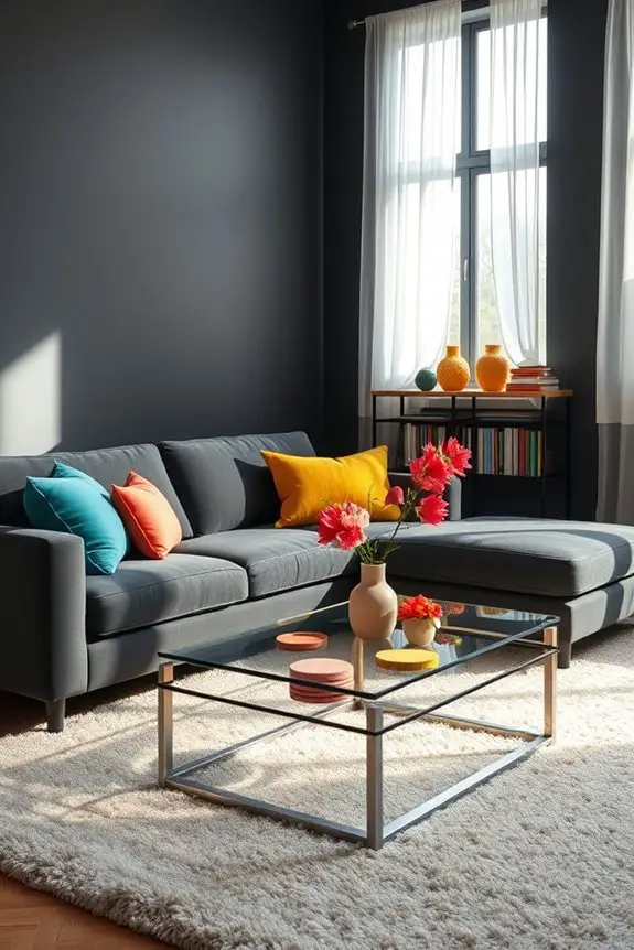 colorful accessories brighten graphite