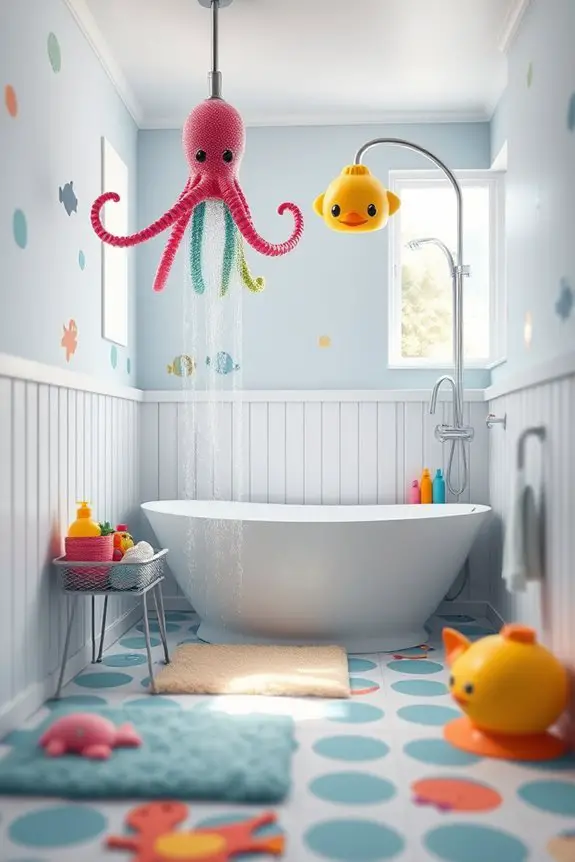colorful and playful showerheads