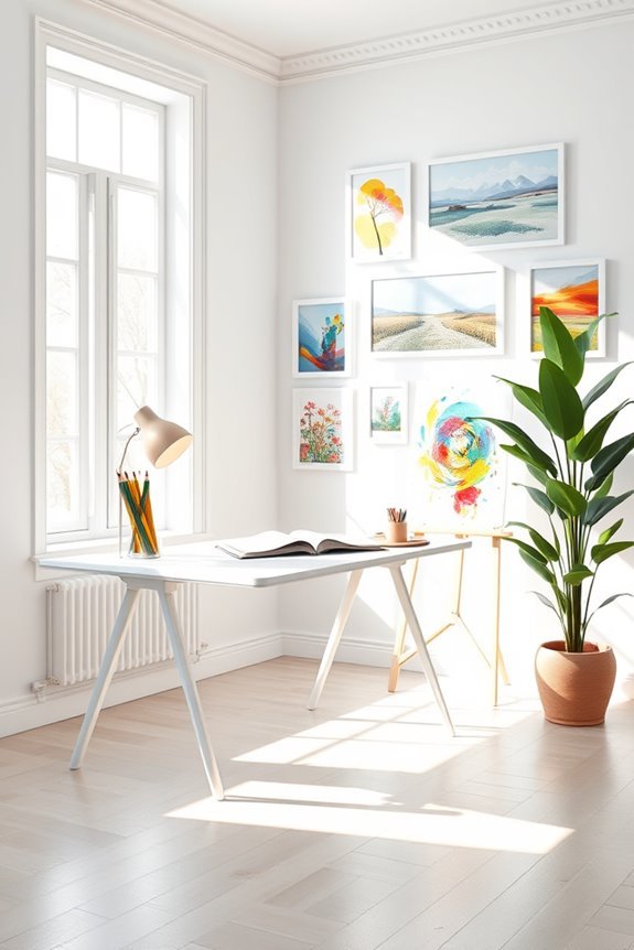 colorful art energizes workspace