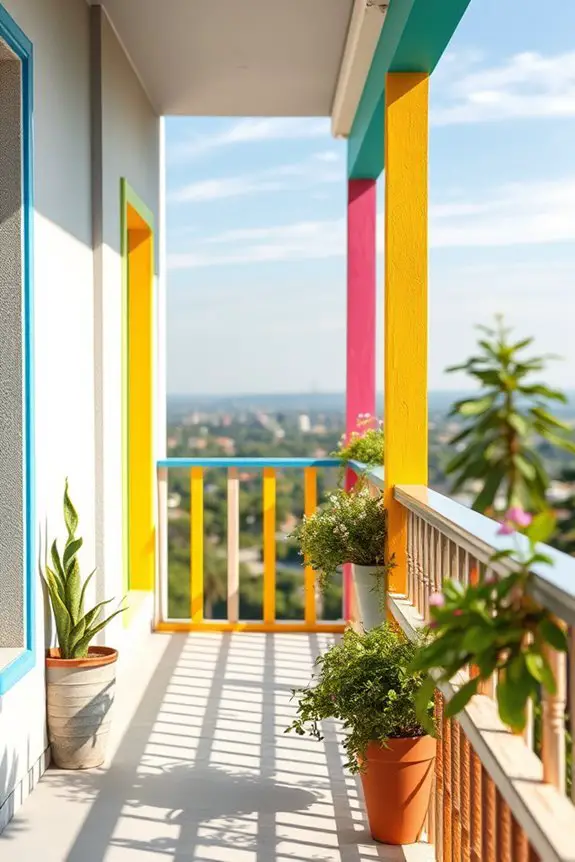 colorful balcony view borders
