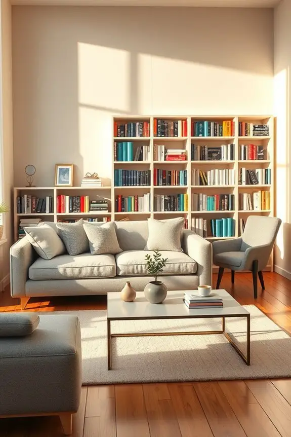 colorful book arrangement tips