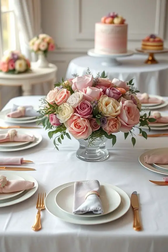 colorful bridal shower decor