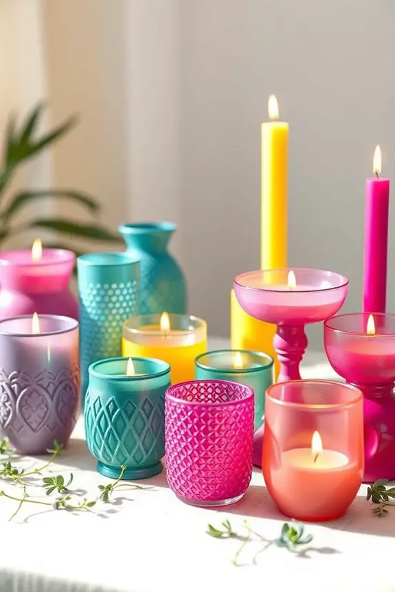 colorful candle holder designs
