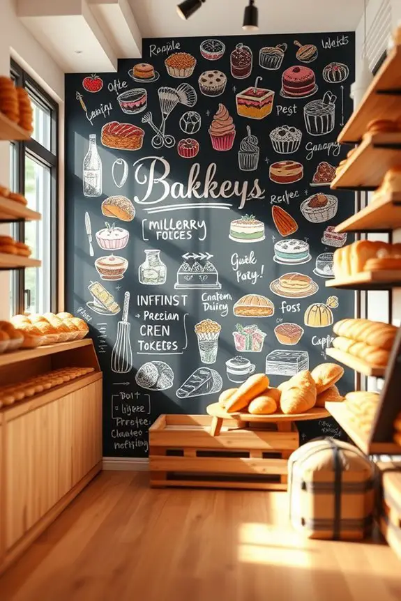 colorful chalkboard wall art