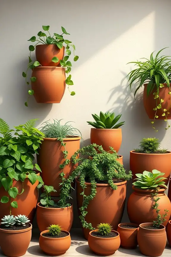colorful clay pot art