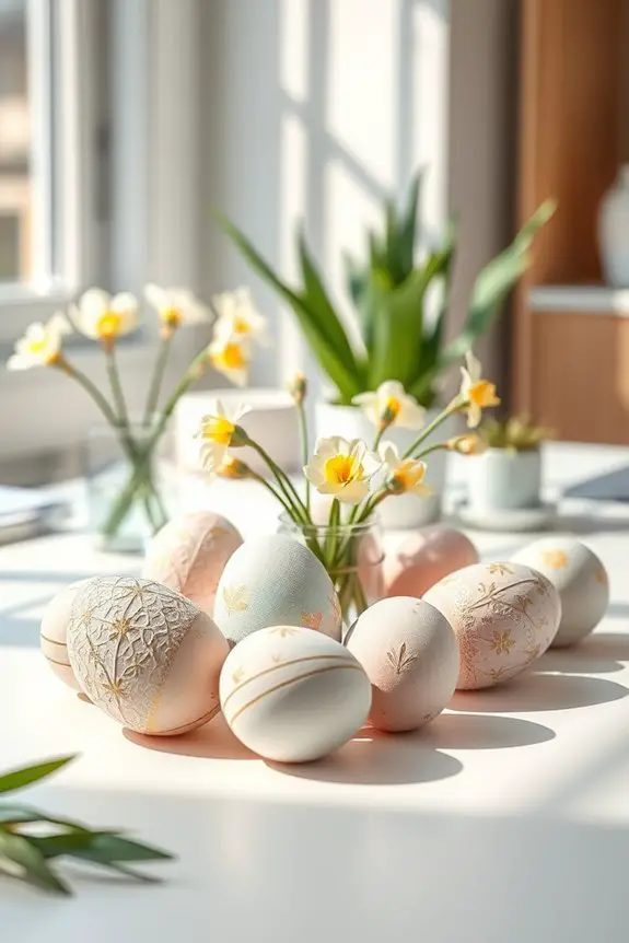 colorful craft paper eggs