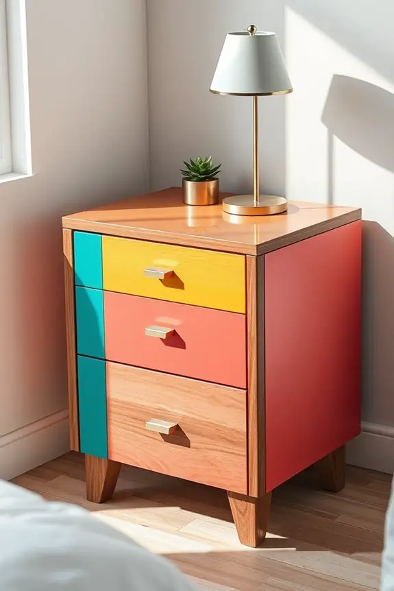 colorful creative nightstand designs