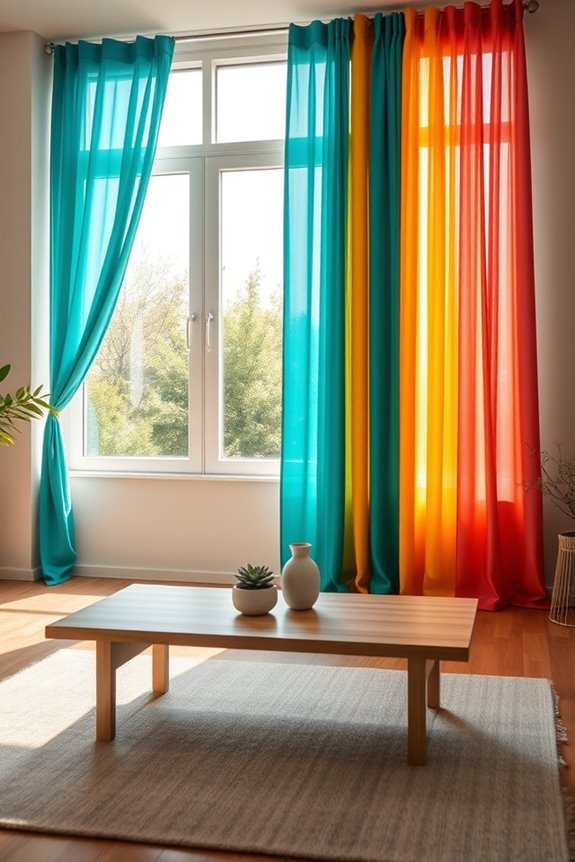 colorful curtains enhance aesthetics