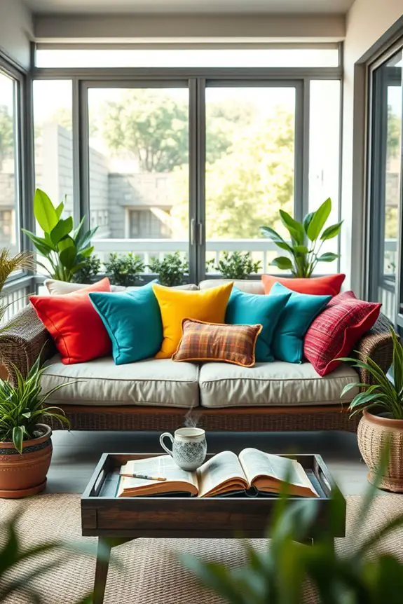 colorful cushions for comfort