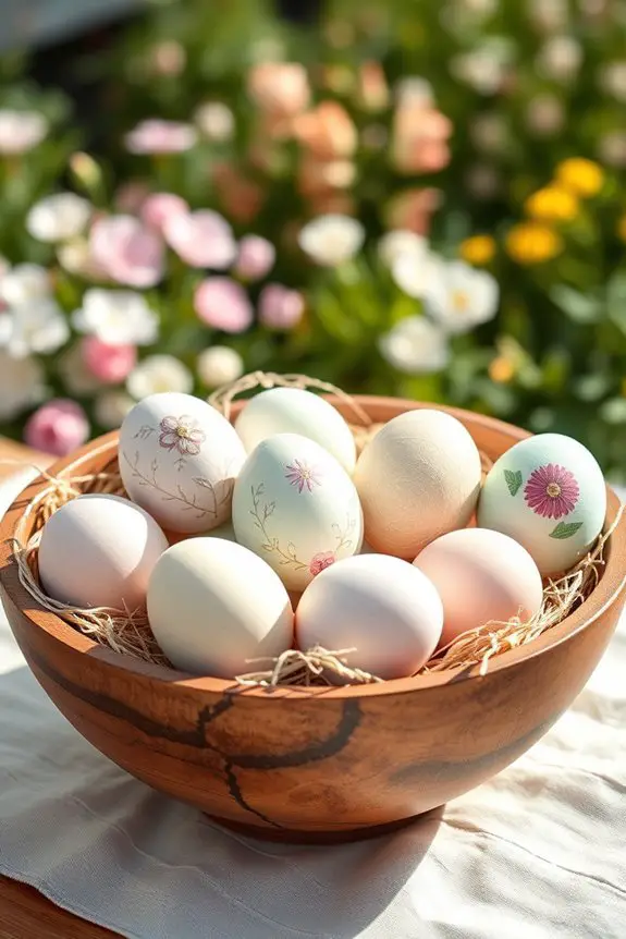 colorful decorative egg displays
