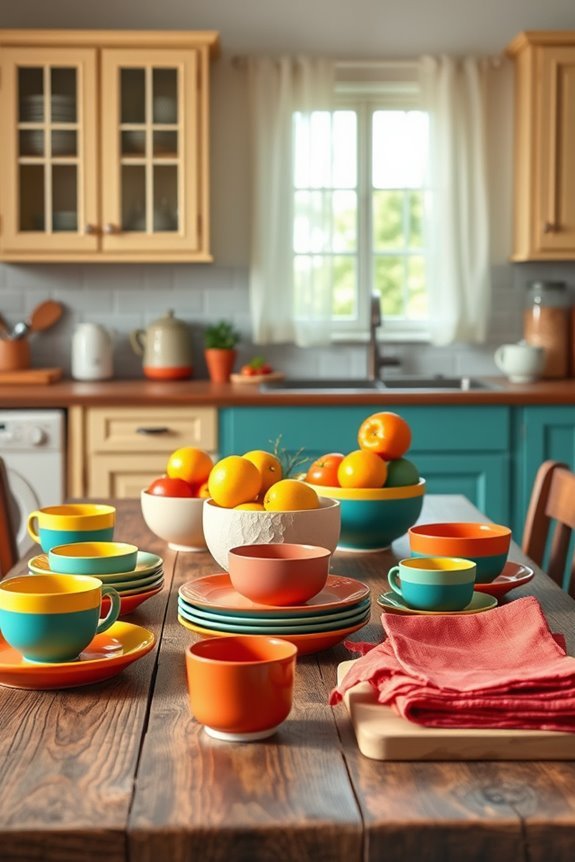 colorful dishware collections brighten