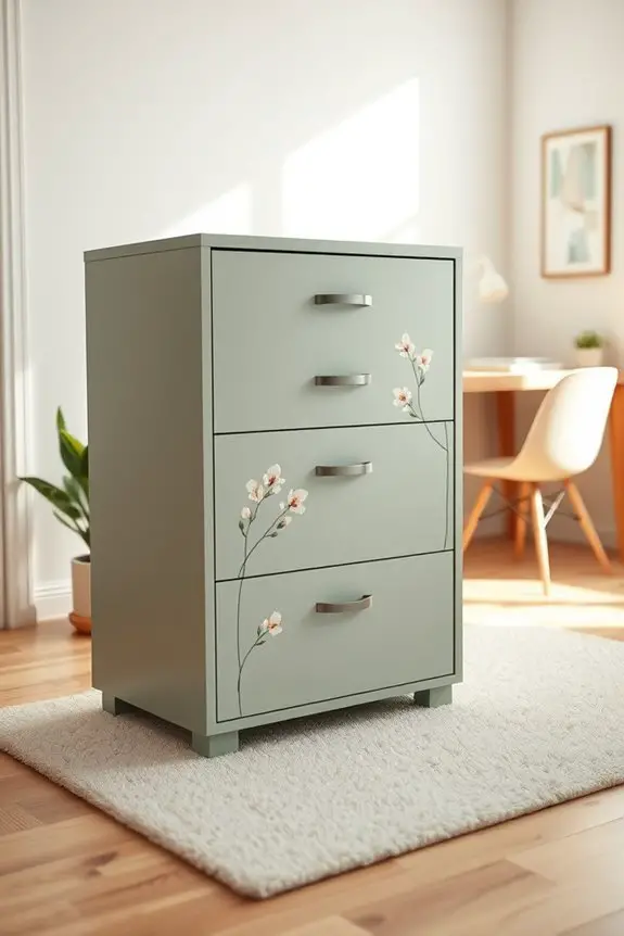 colorful diy filing cabinet