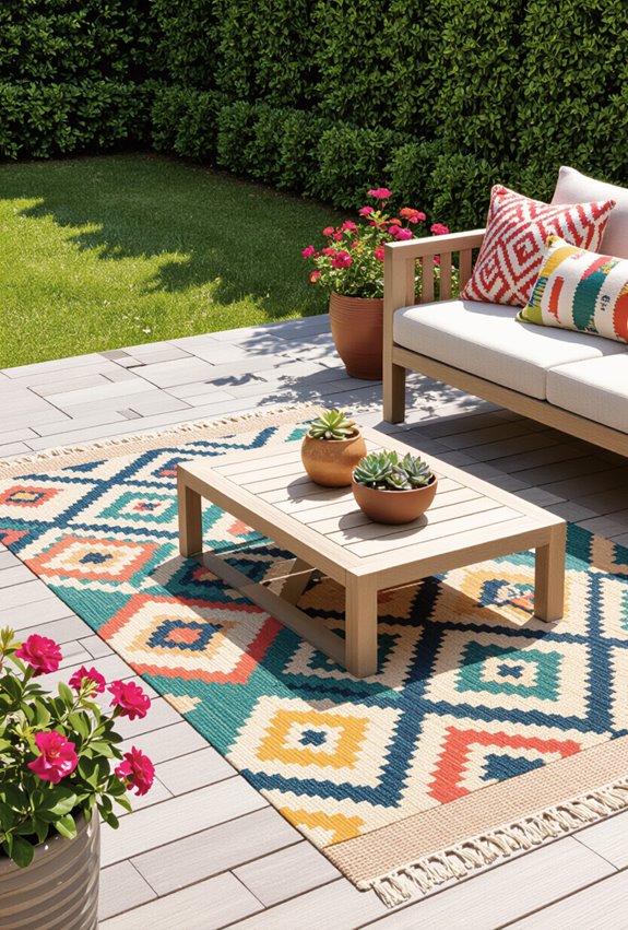 colorful durable outdoor rugs