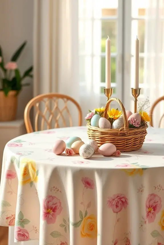 colorful easter table settings