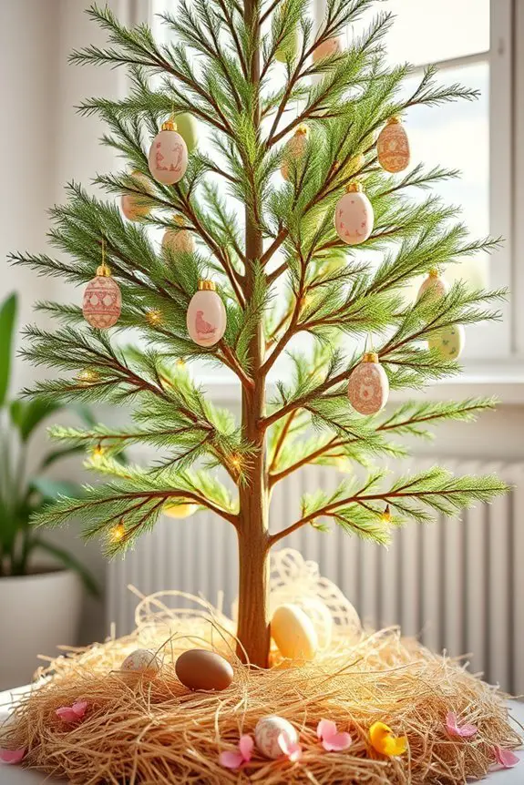 colorful easter tree ornaments