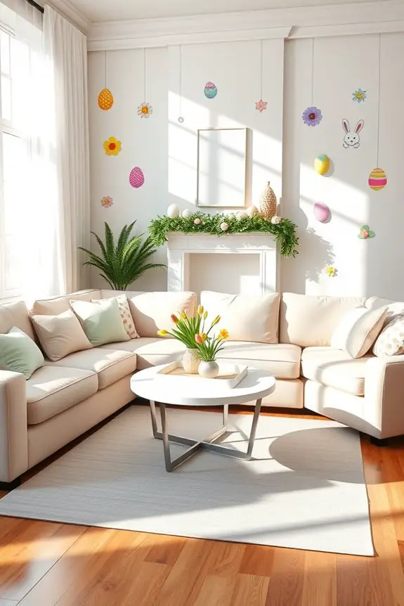colorful easter wall decals