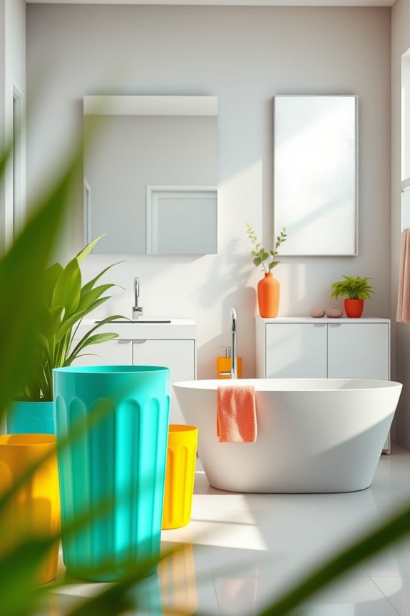 colorful eco friendly waste bins