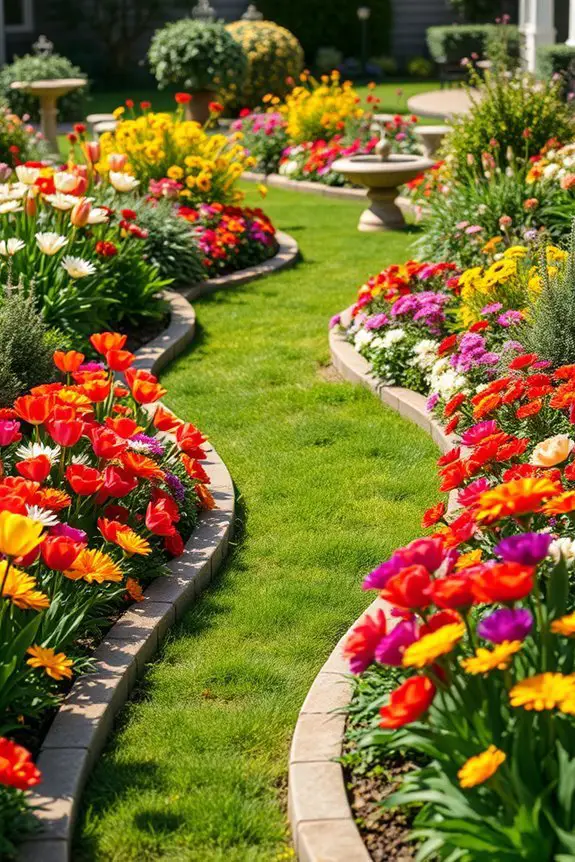 colorful garden edging techniques