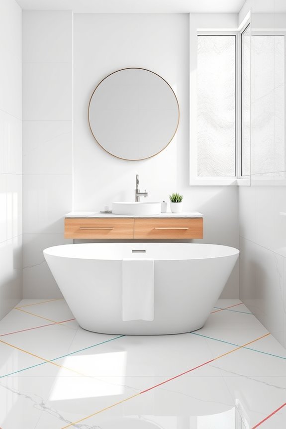 colorful grout enhances design