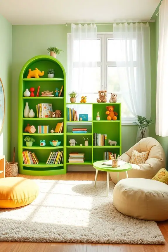 colorful imaginative bookshelf designs