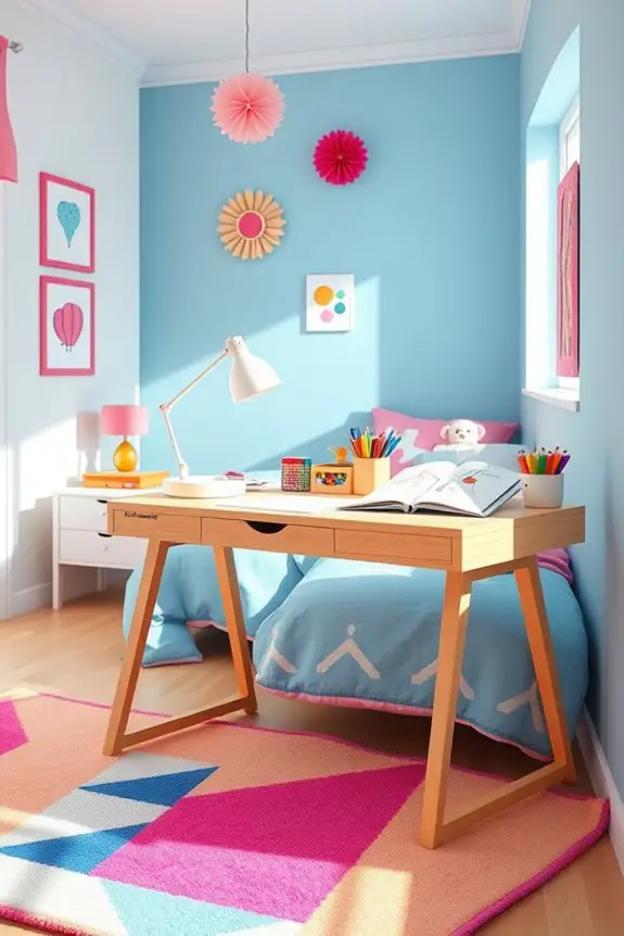colorful inspiring study area