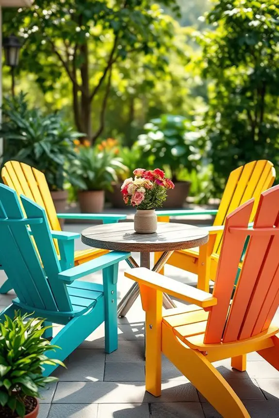 colorful inviting patio seating
