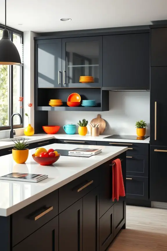 colorful kitchen accessories enhance