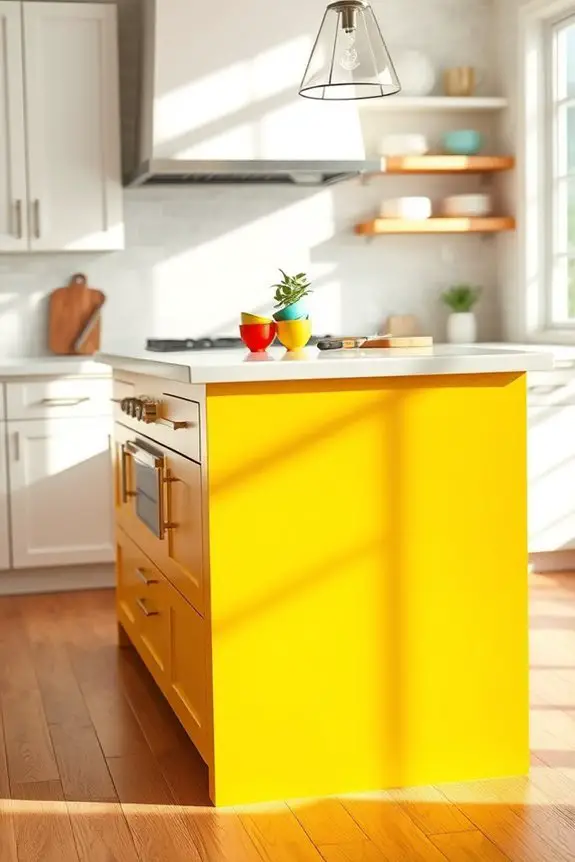 colorful kitchen island design