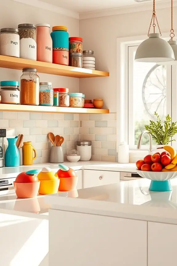 colorful kitchen organization ideas