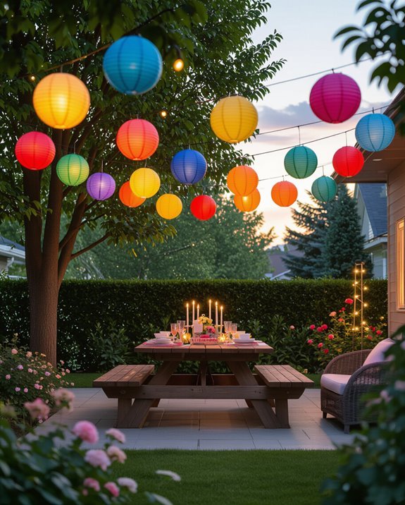 colorful lanterns for ambiance