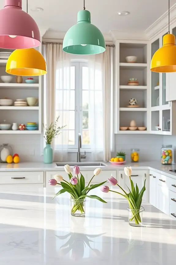 colorful lighting enhances decor