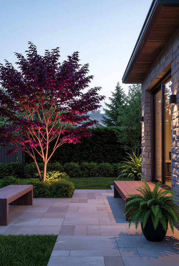 colorful lighting for landscaping