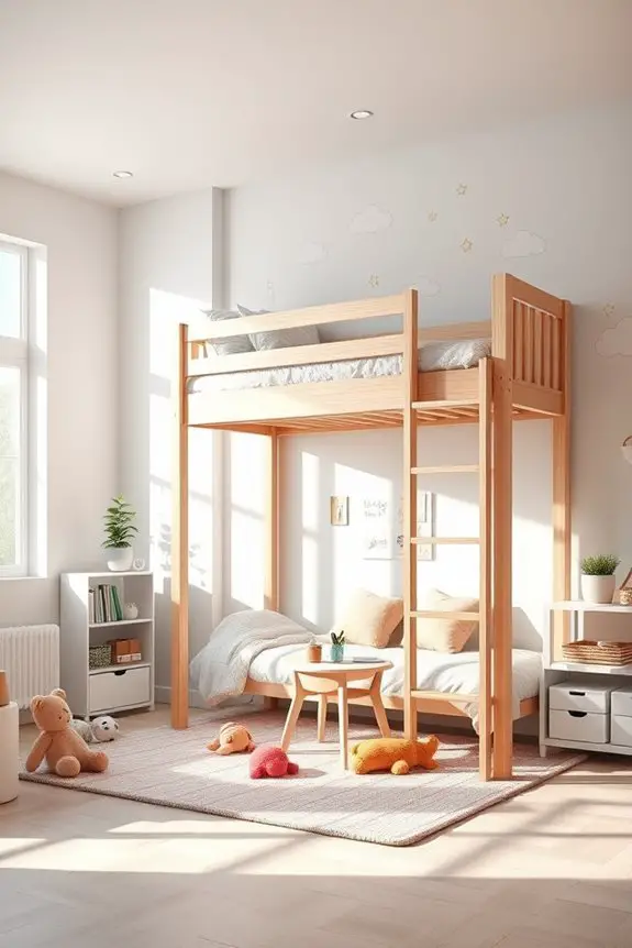 colorful multifunctional loft beds