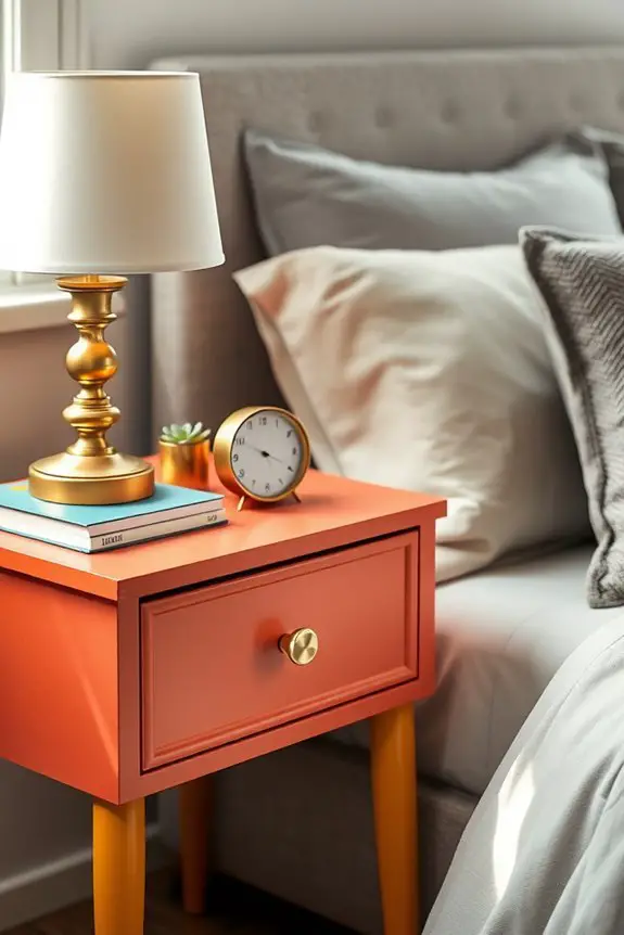 colorful nightstand design ideas