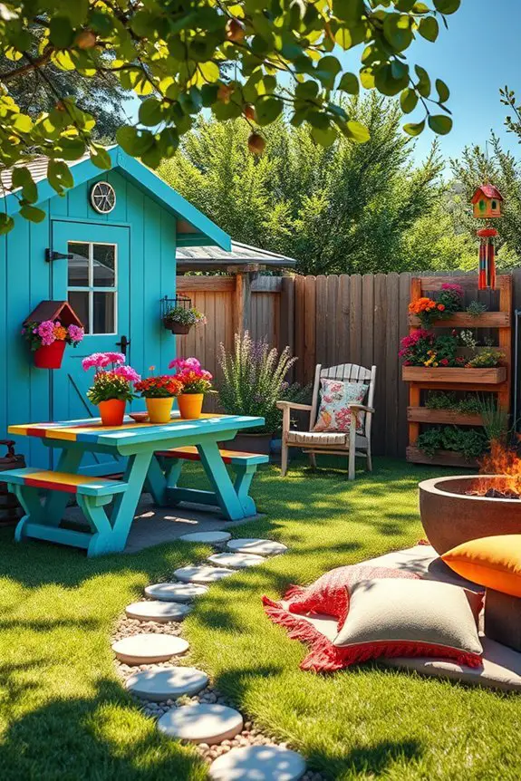 colorful outdoor diy projects
