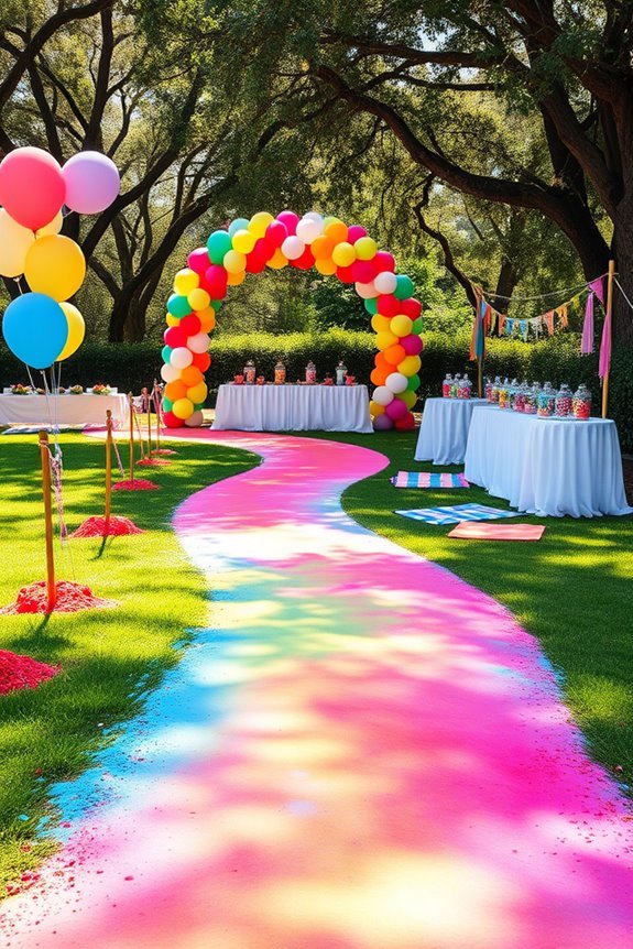 colorful outdoor race celebration