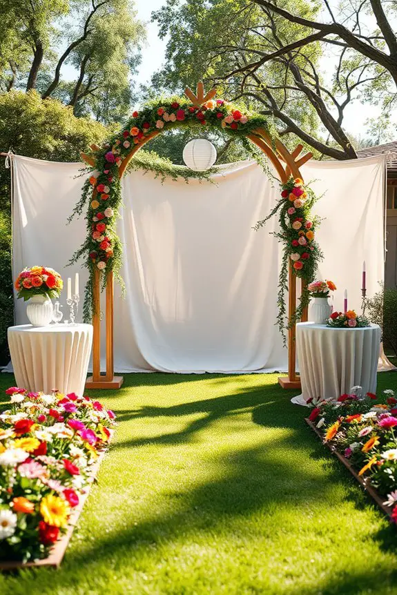 colorful personalized photo backdrop