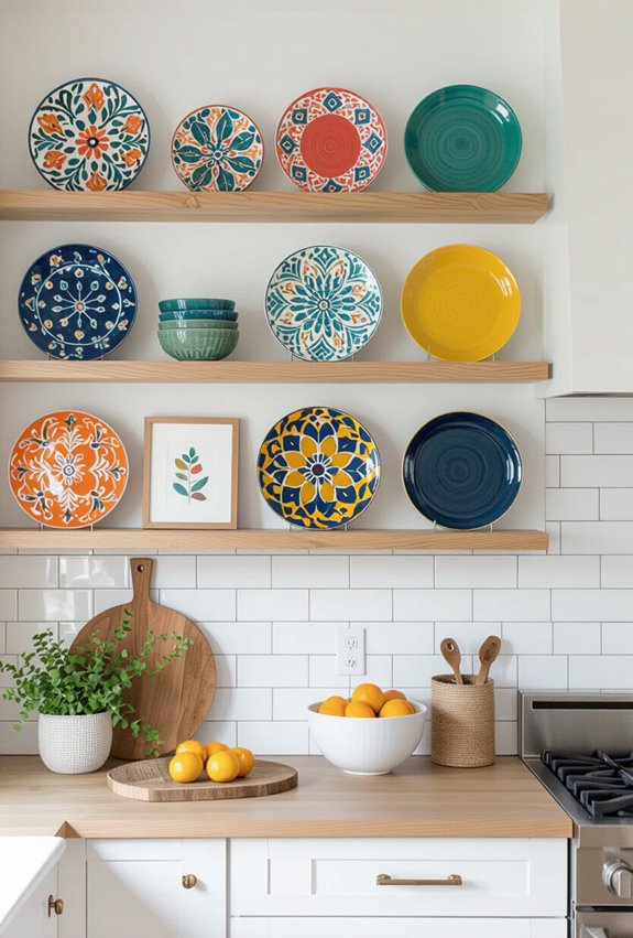 colorful plates and art