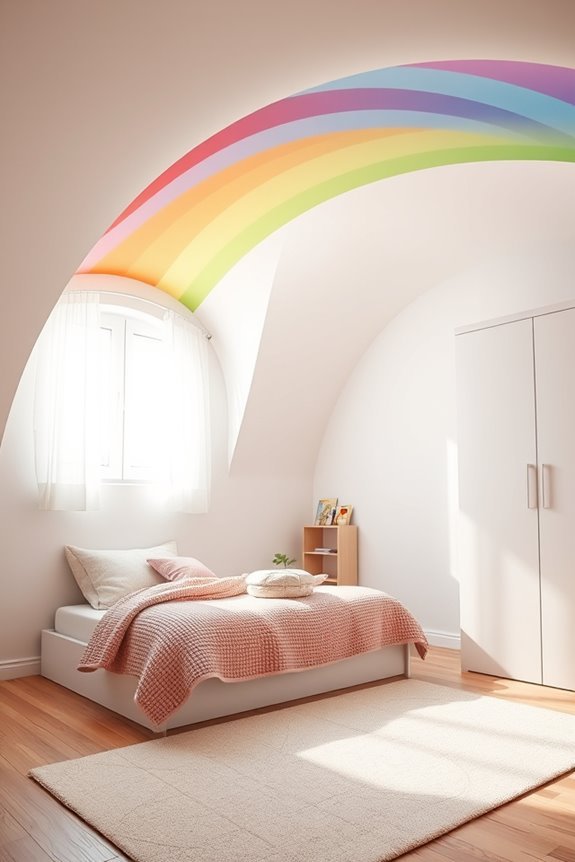 colorful rainbow arc decor