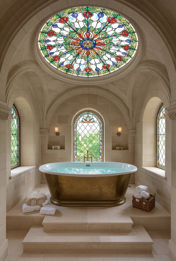 colorful serene bathing experience