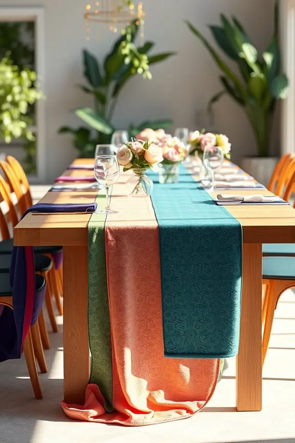 colorful table runners elevate