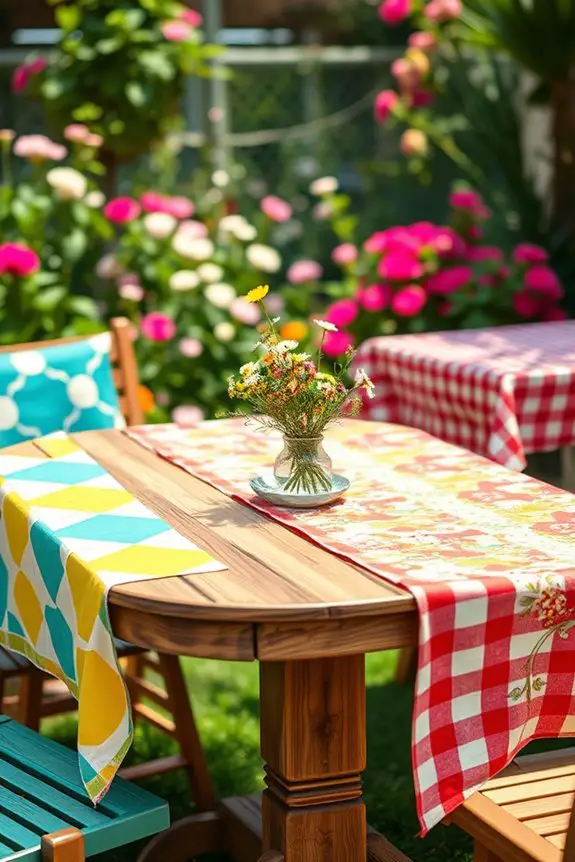 colorful tablecloths enhance gatherings