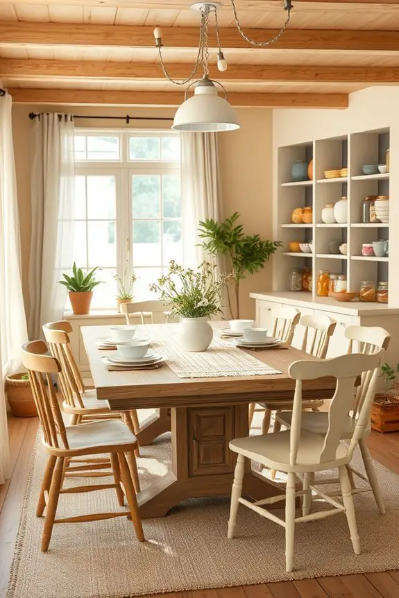 comfortable and inviting dining